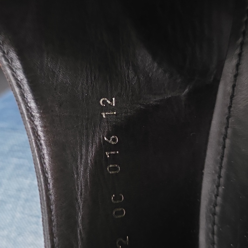 Prada Black Buckled Shoes Size 12 Immaculate Condition Soft Leather - Picture 9 of 9